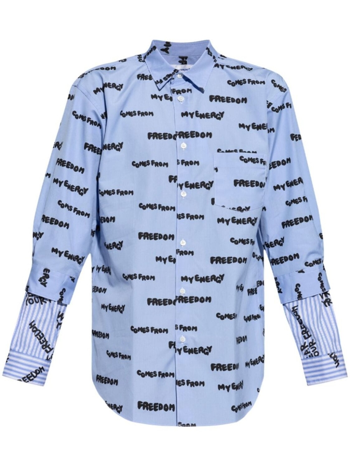 

Comme Des Garçons Shirt слоган-принт hirt, синий