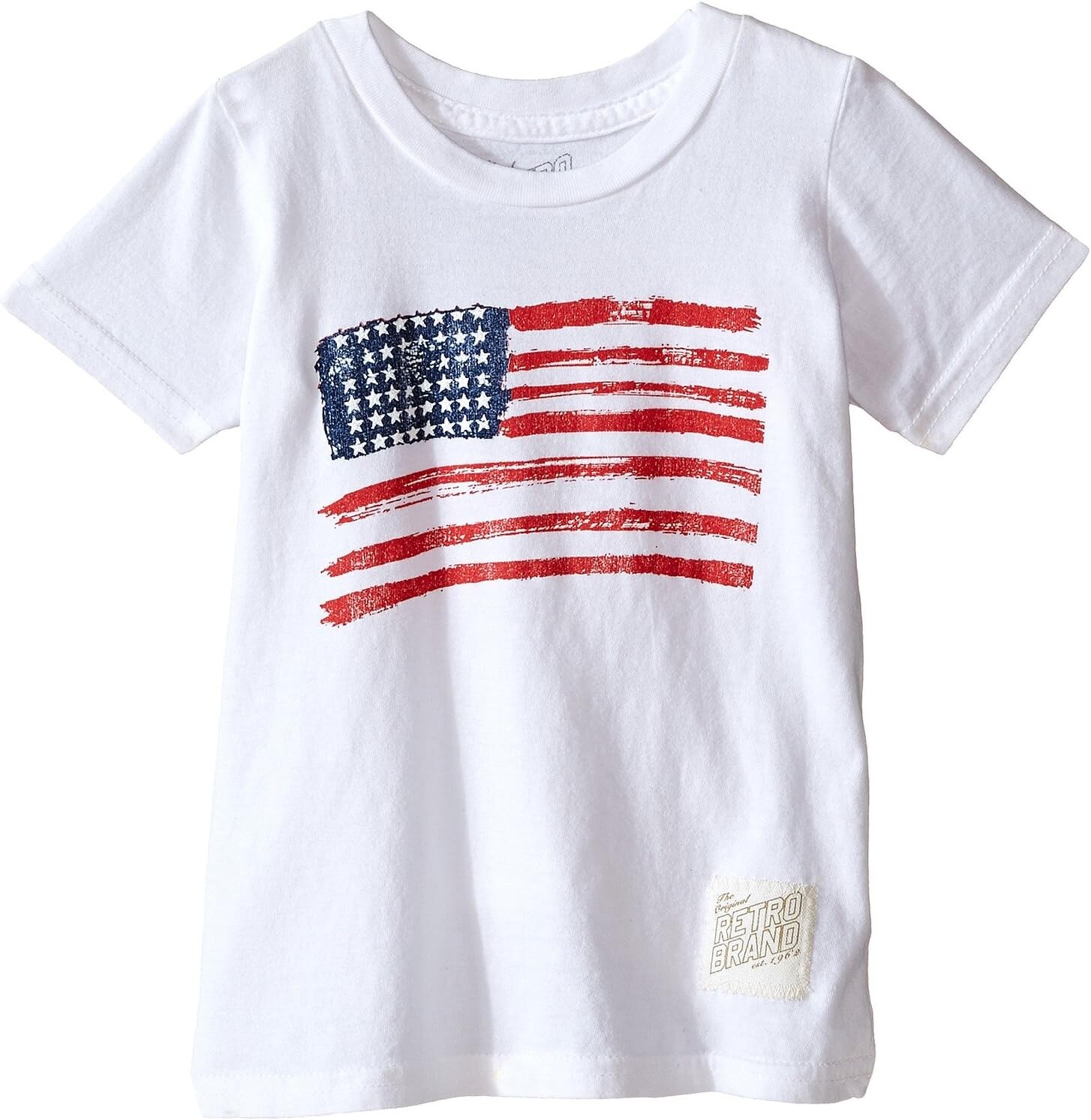 

Футболка The Original Retro Brand Kids Vintage Cotton Short Sleeve American Flag Tee, белый