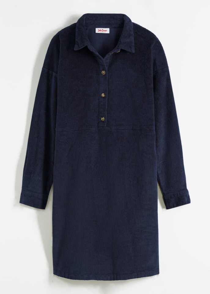 

Платье из эластичного вельвета John Baner Jeanswear, синий