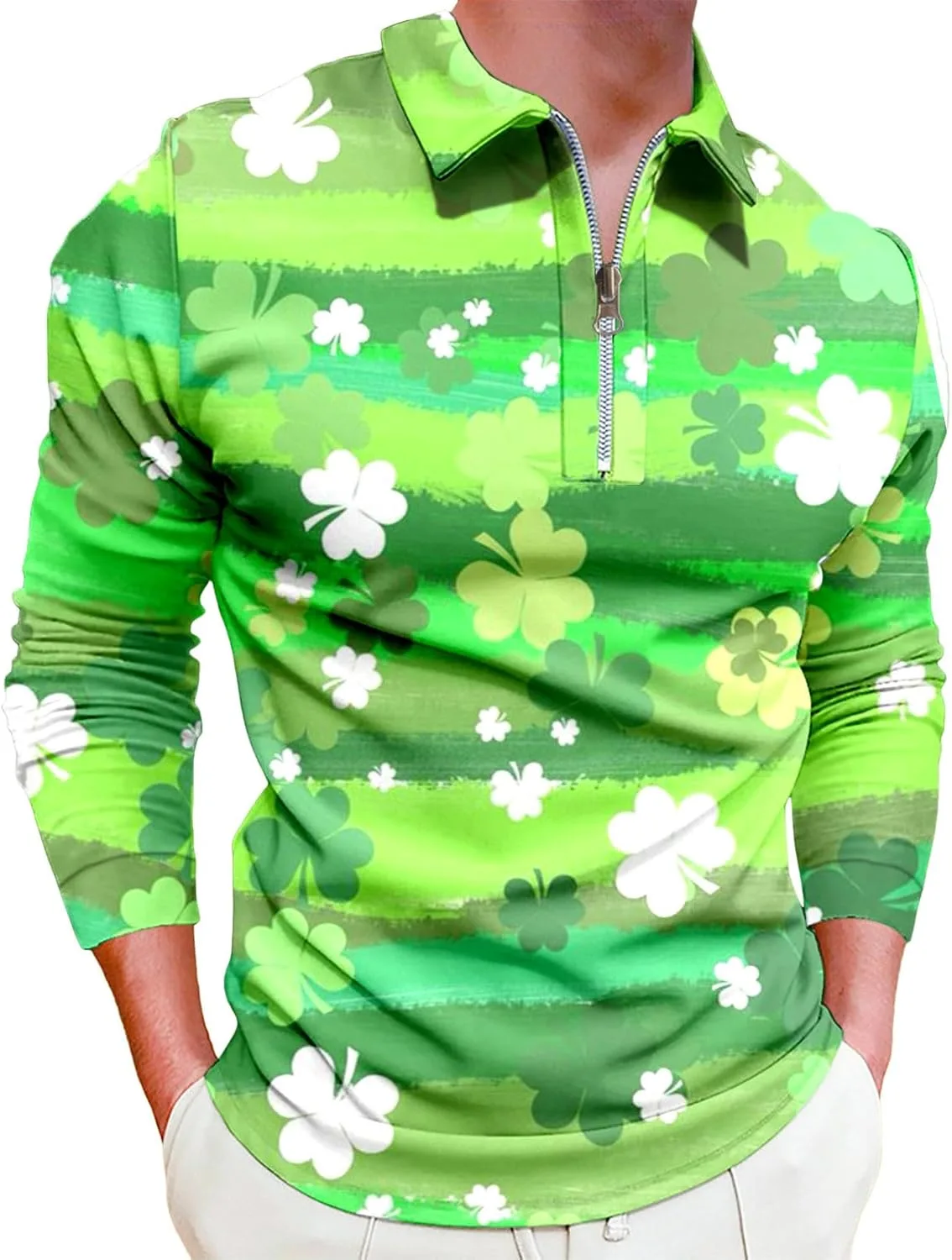 

Футболка-поло мужская St. Patrick's Day с принтом Shamrock