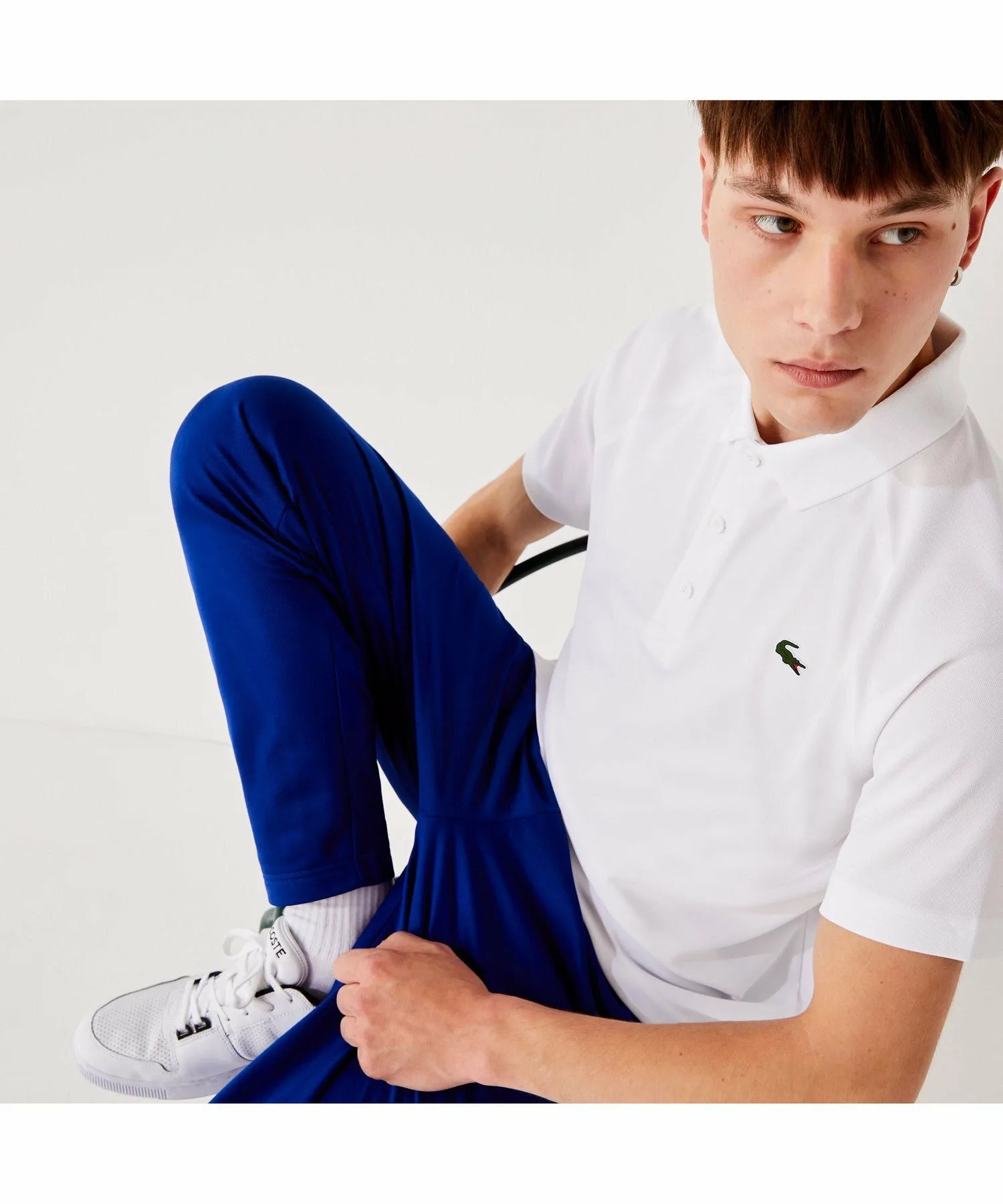 Рубашка поло LACOSTE White, Ультра-сухая из пике