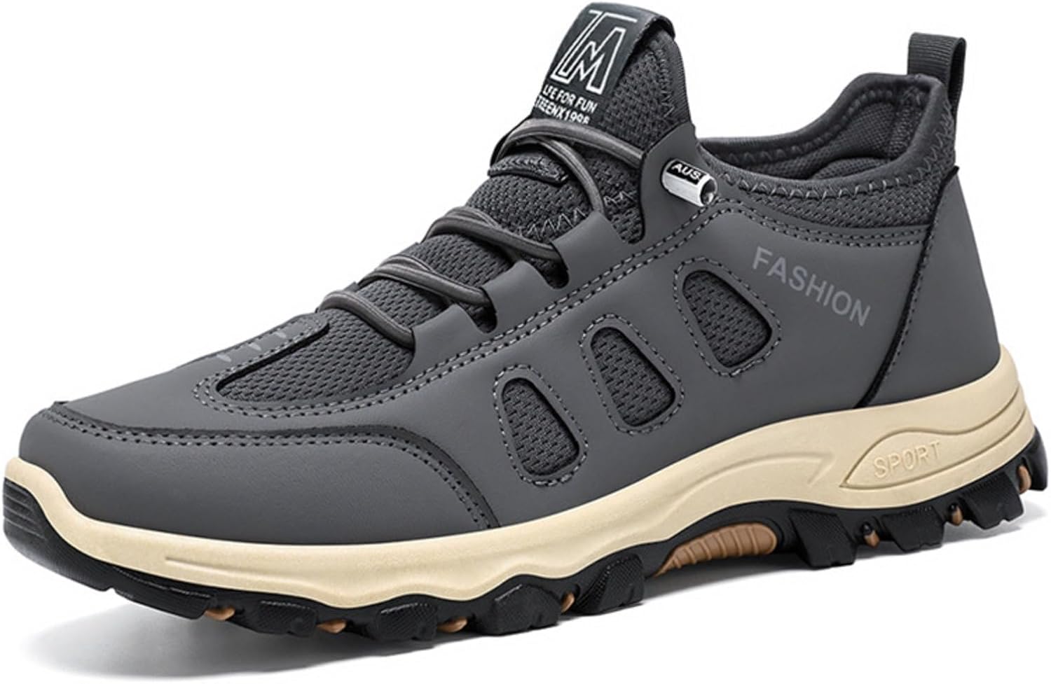 

Мужские слипоны с эластичной шнуровкой, дышащие кроссовки из трикотажной сетки, легкие повседневные лоферы для мужчин Azttoztto, серый