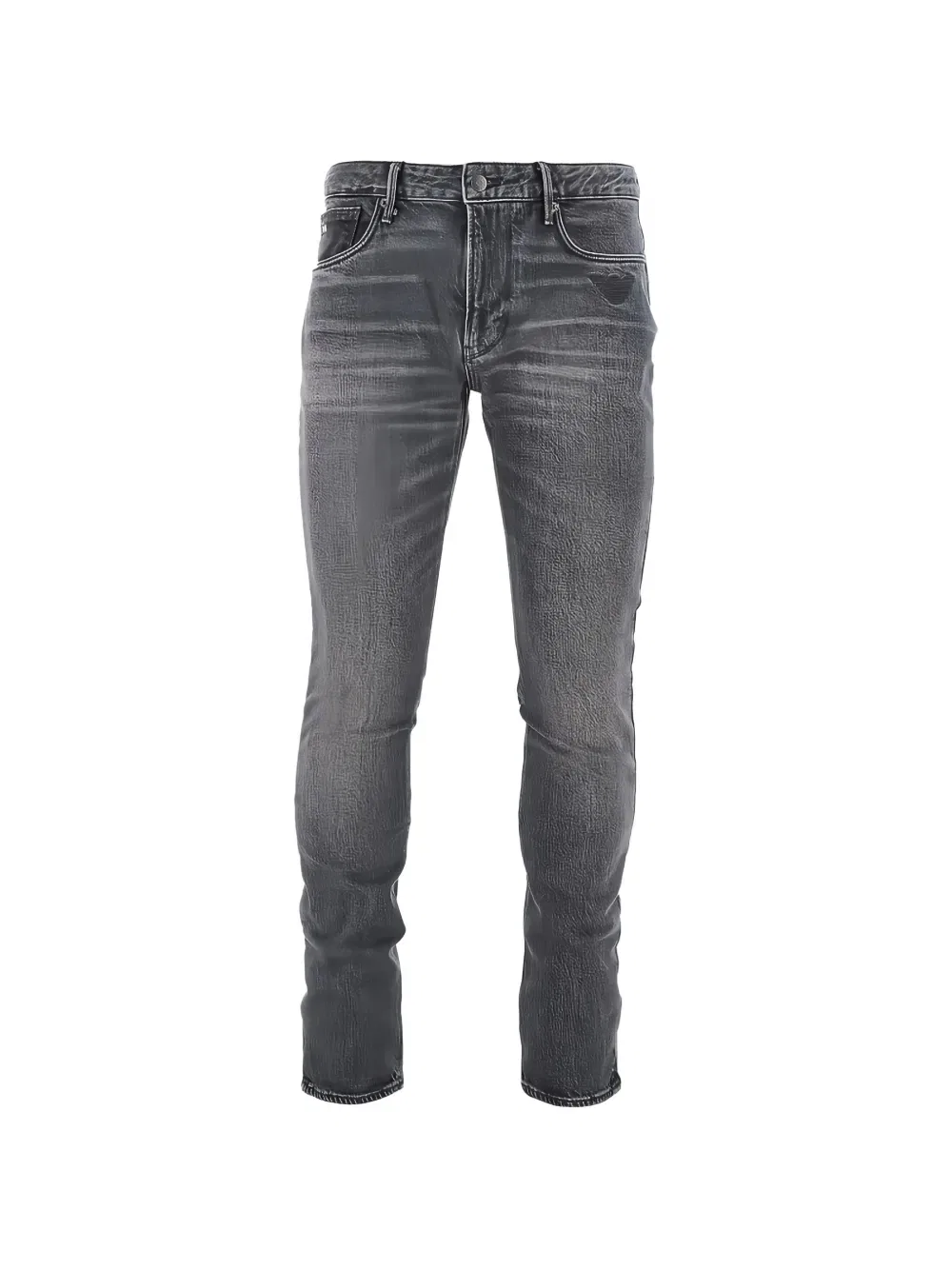 Джинсы J06 с эффектом потертости Emporio Armani, серый