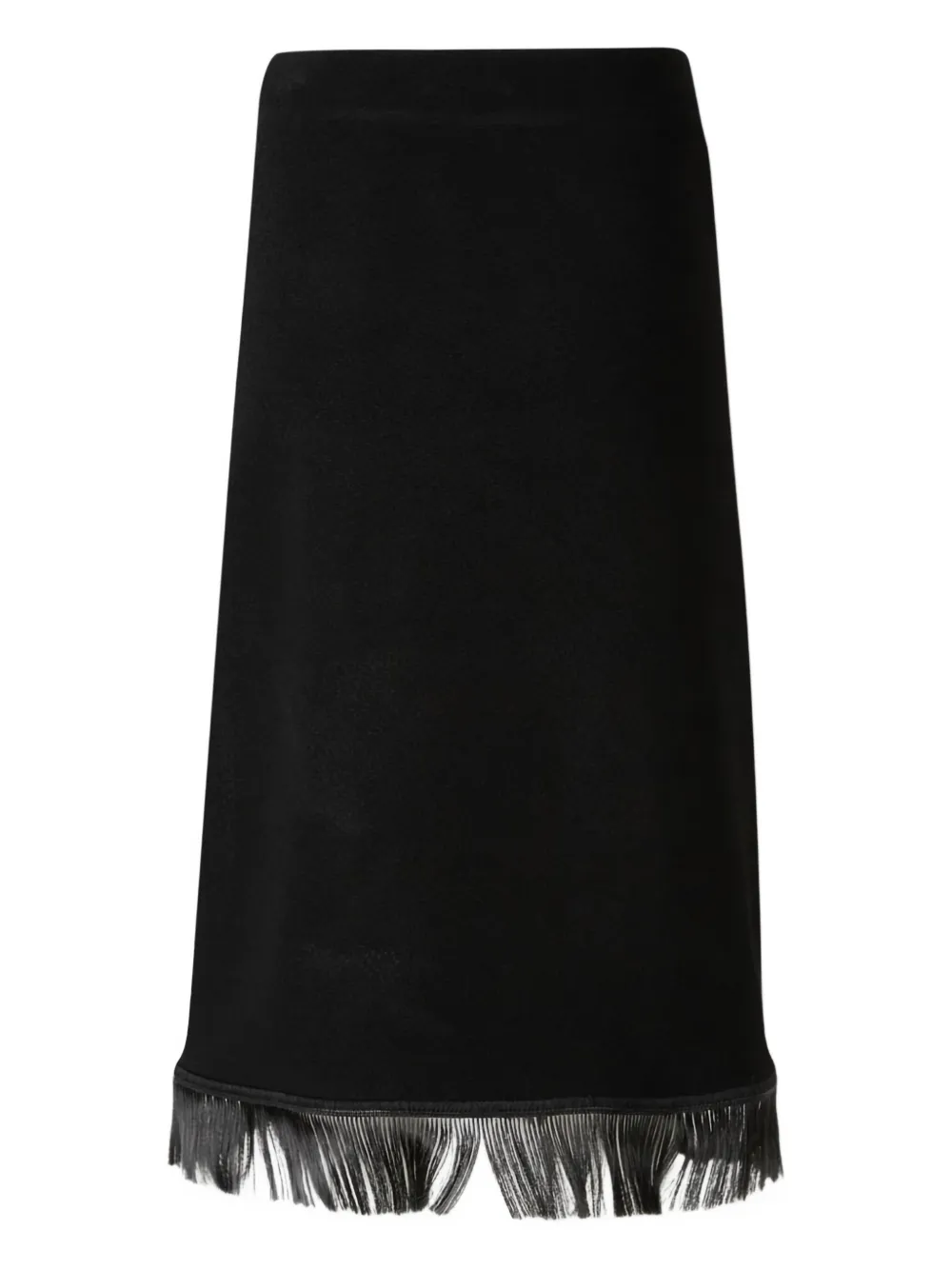 

Юбка миди с бахромой Jil Sander, черный
