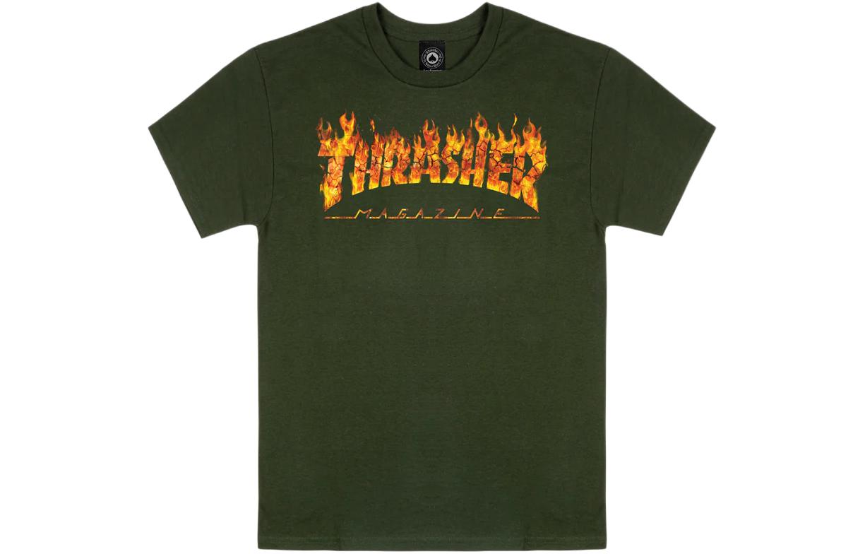 

Thrasher Футболка унисекс лесного зеленого цвета