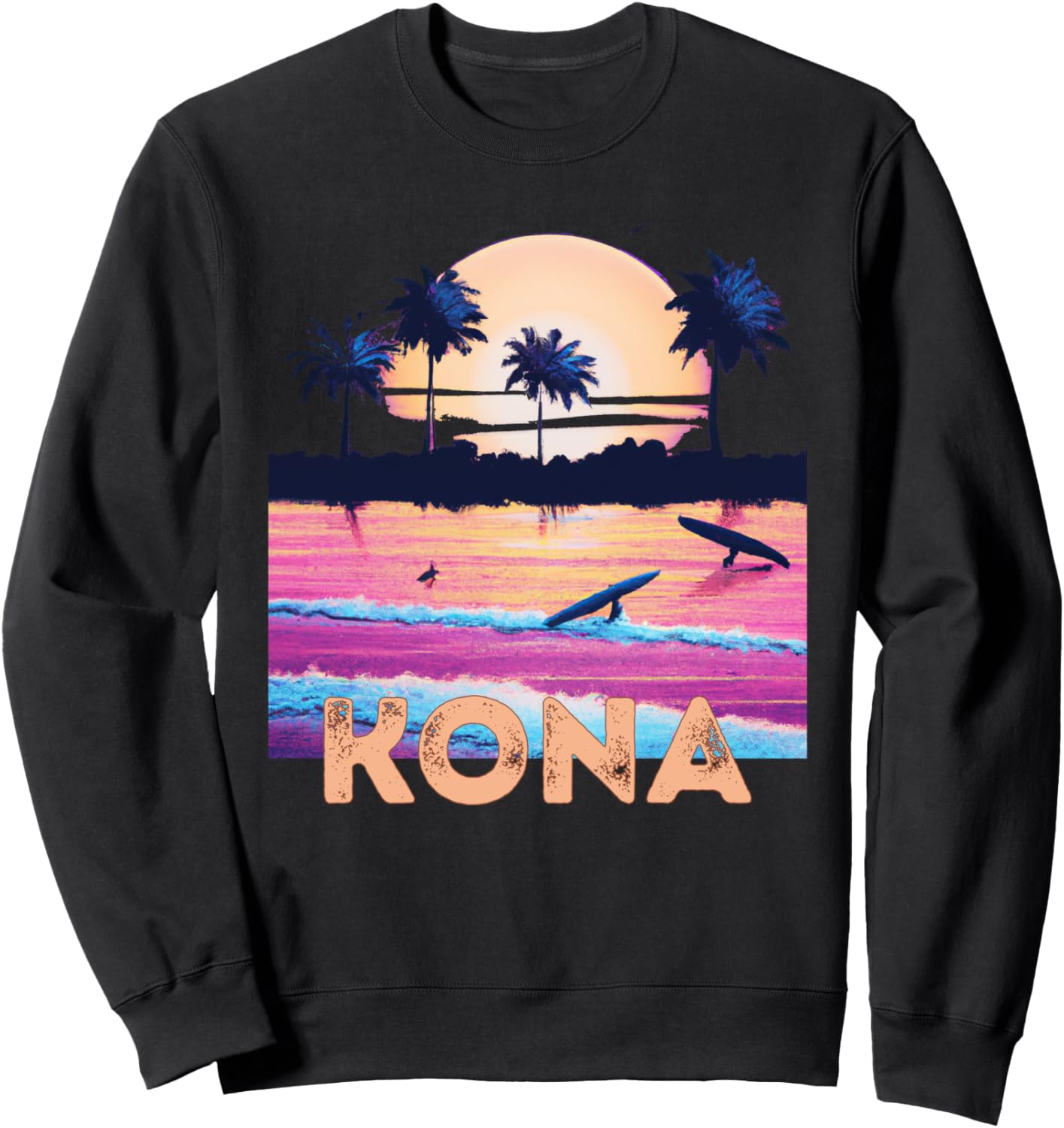 

Ретро-сувенирная толстовка Kona Hawaii для серфинга Kona Retro Beach Accessories, черный