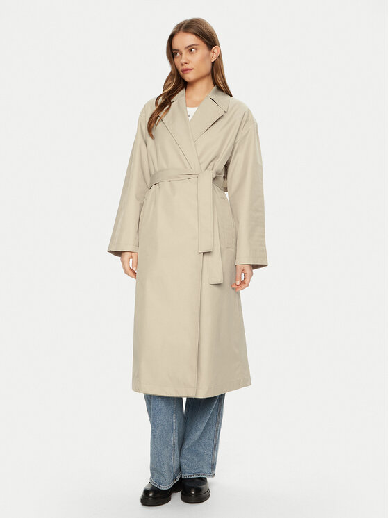 

Пальто прямого кроя 00040WL546 Calvin Klein, бежевый
