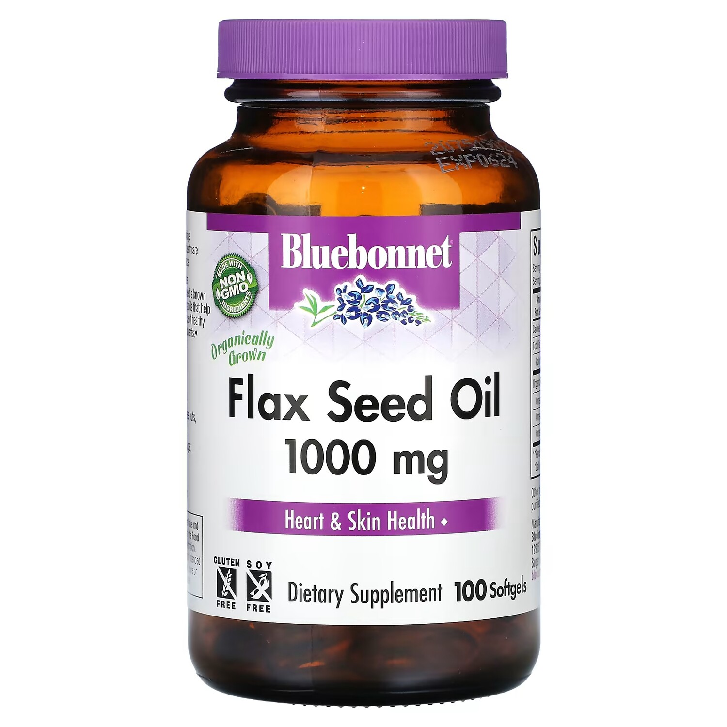 

Масло семян льна Bluebonnet Nutrition, 1000 мг, 100 мягких таблеток