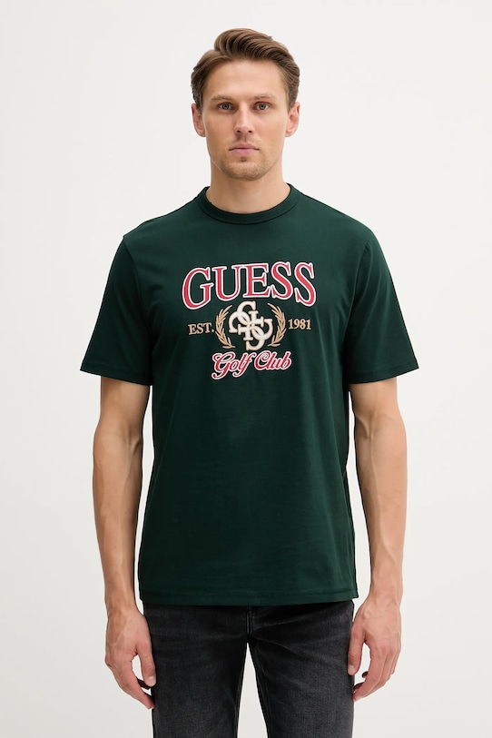 

Хлопковая футболка 4G Guess, зеленый