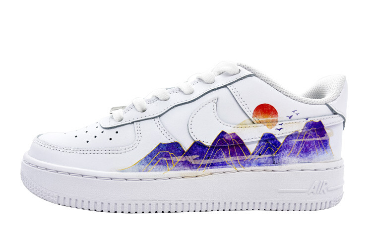 

Кроссовки Nike Air Force 1 Skateboarding Shoes Women's Low-top White, Purple, белый