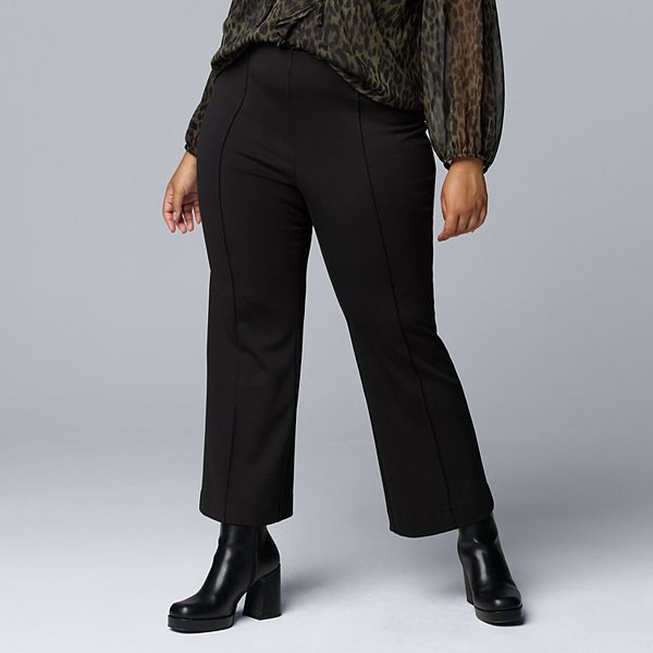 

Брюки kick flare с защипами, mid rise, plus size Simply Vera Vera Wang