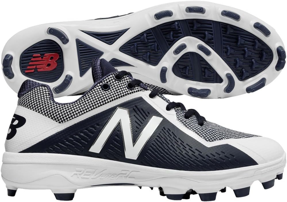 Мужские бейсбольные кроссовки New Balance 4040 V4 Metal, темно-синий/белый — фото 2