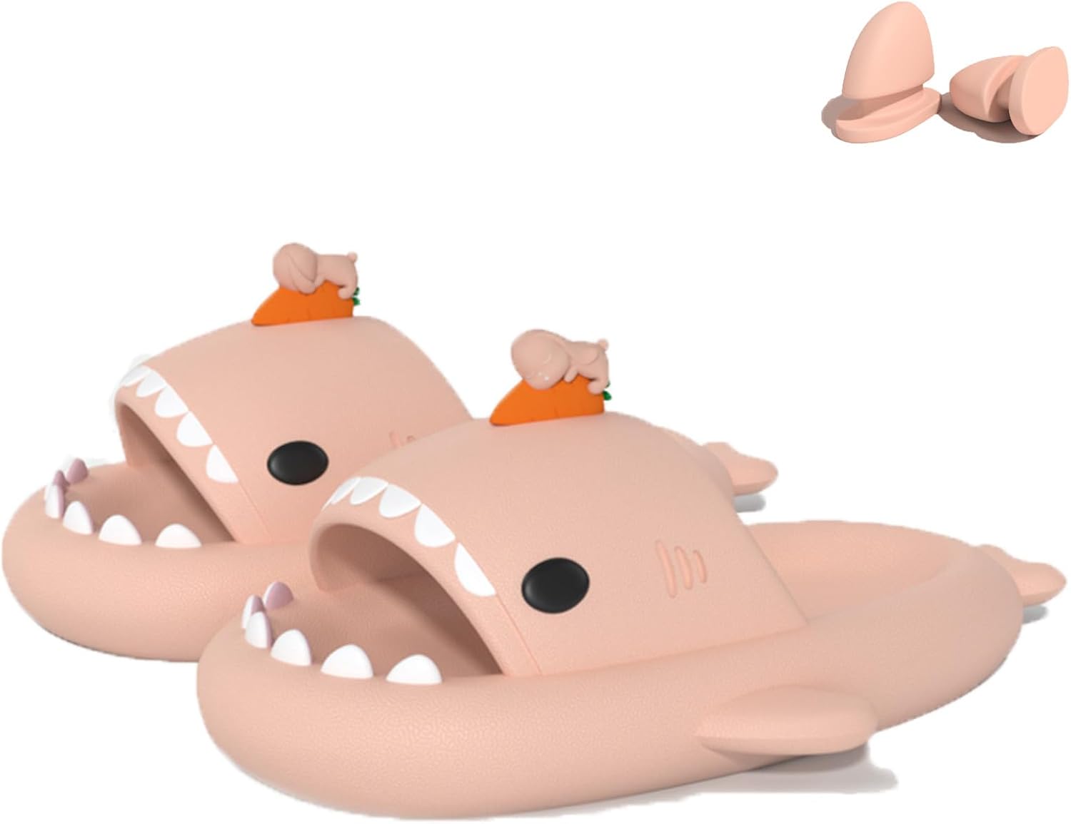 

Мягкие тапочки Zureto Ice Cream в виде акулы 3D-мультяшной акулы, тапочки с рисунками ветряной мельницы, кролика, свинки, разные стили, унисекс, розовый