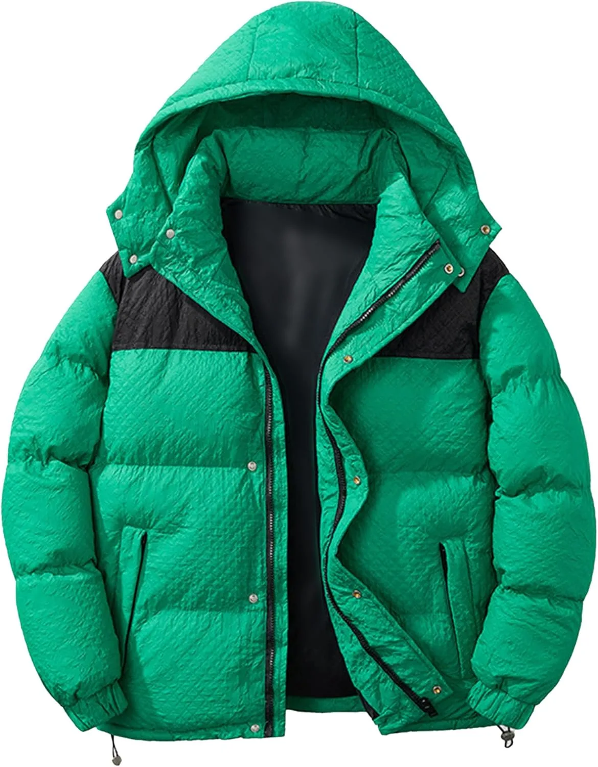Мужская пуховик Waterproof легкий зимний утепленный пуховик теплый утолщенный Ski Parka Down Hooded Generic, зеленый