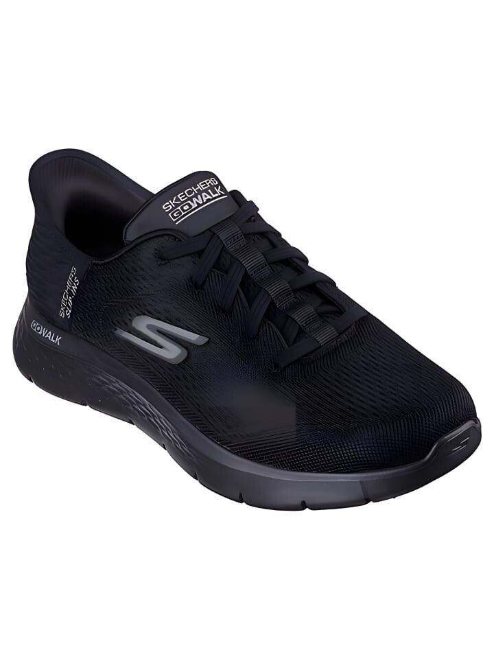 

Низкие кроссовки Skechers GO WALK FLEX NEW WORLD, цвет black/black, Черный, Низкие кроссовки Skechers GO WALK FLEX NEW WORLD, цвет black/black
