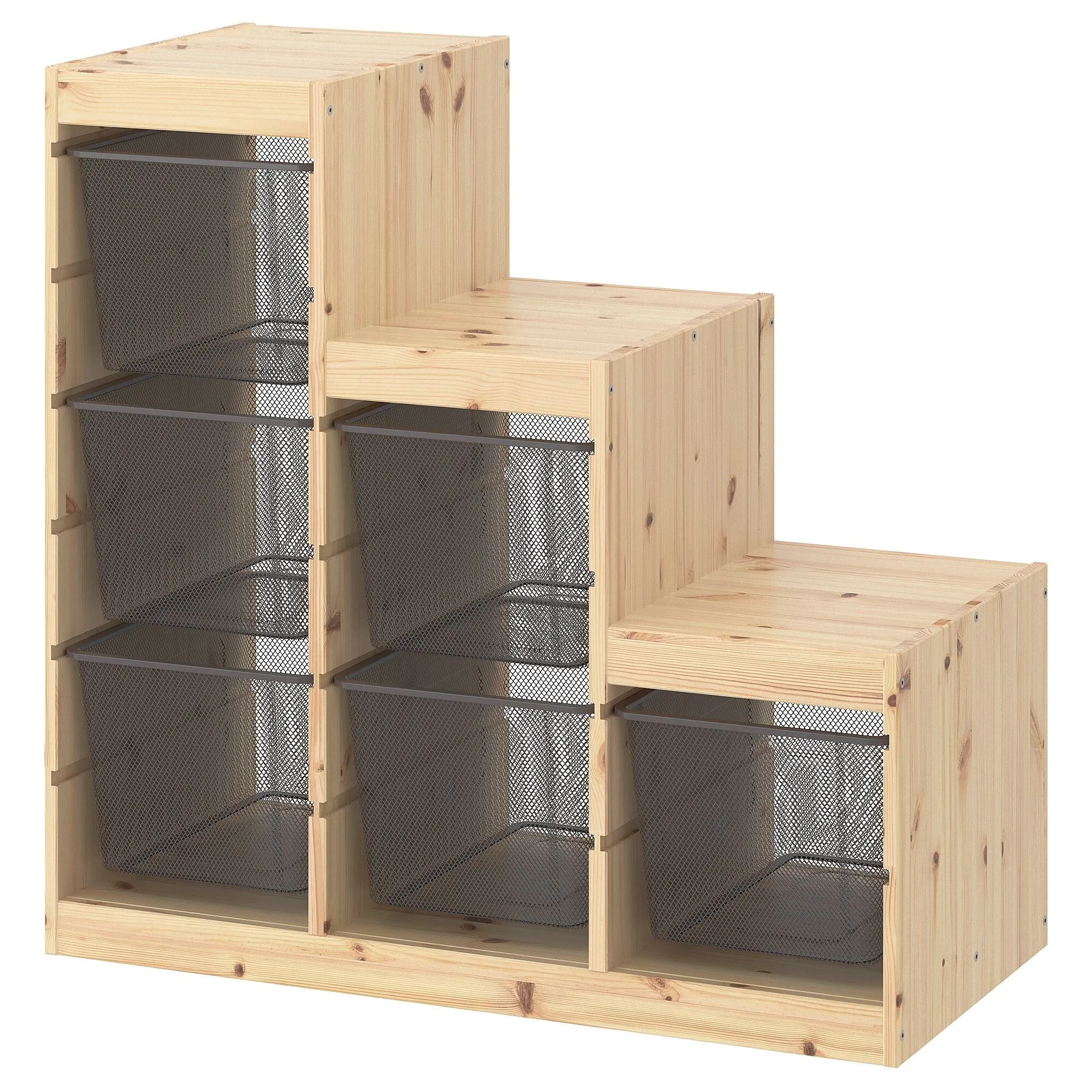 

Шкаф для хранения, сосна/серый, 94x44x91 см, TROFAST IKEA