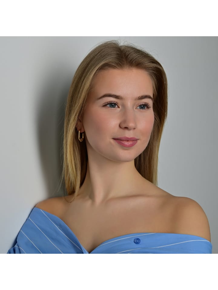 

Adeliás Женские серьги - серьги-гвоздики из нержавеющей стали в золотом исполнении