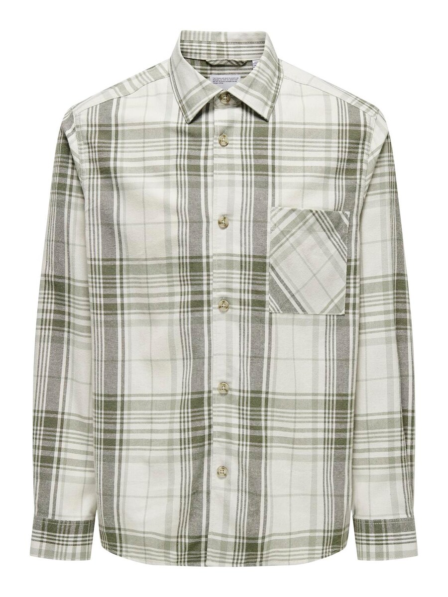 

Клетчатая рубашка Only & Sons Regular fit Button Up Shirt ONSMason, хаки