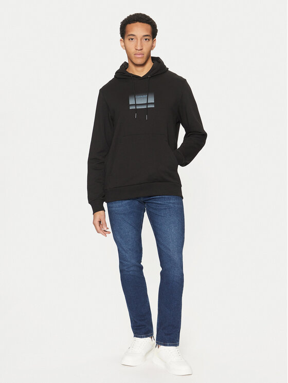 Толстовка обычного кроя Gradient Logo K10K113771 Calvin Klein, черный — фото 2