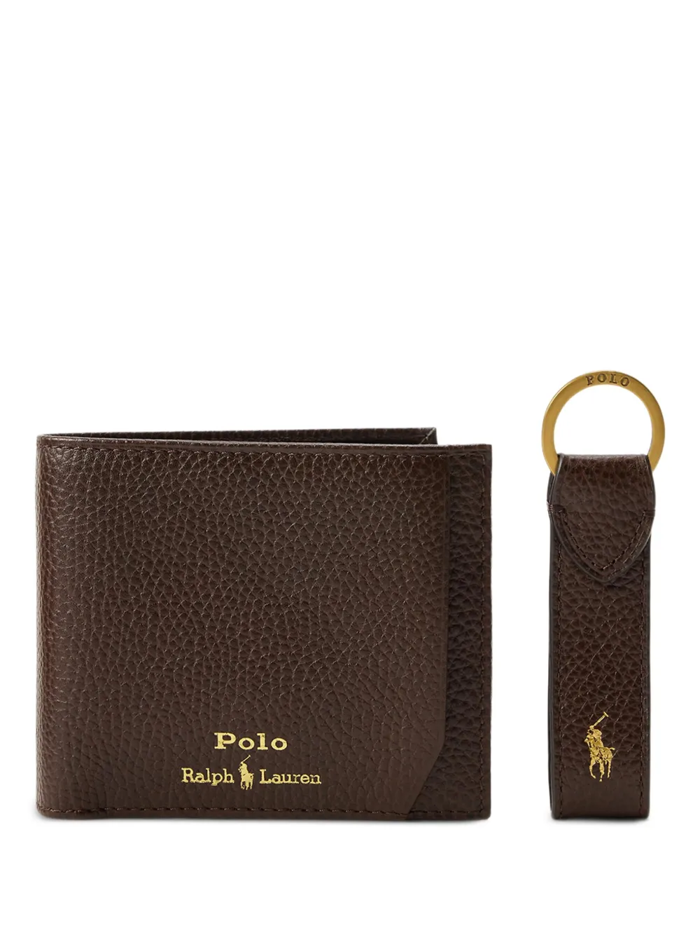 

Кошелек из зернистой кожи POLO RALPH LAUREN, коричневый