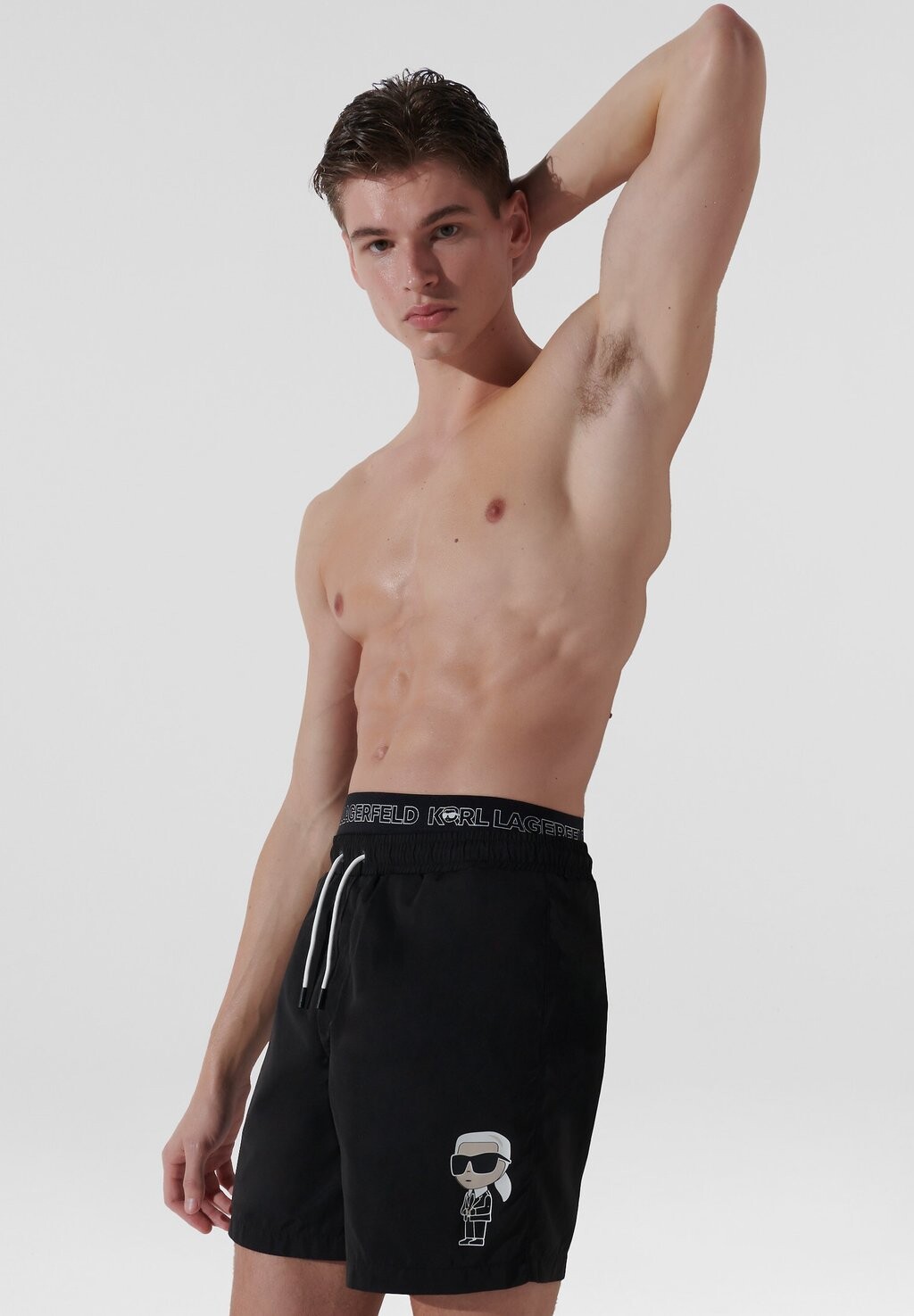 

Шорты для плавания IKONIK 2 0 ELASTIC MED KARL LAGERFELD, черный