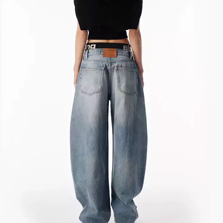 Джинсы Wide Leg Pants Alexander Wang Classic Light Indigo — фото 4