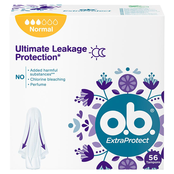 

Тампоны гигиенические, 56 шт./1 упаковка. O.B. Extra protect normal