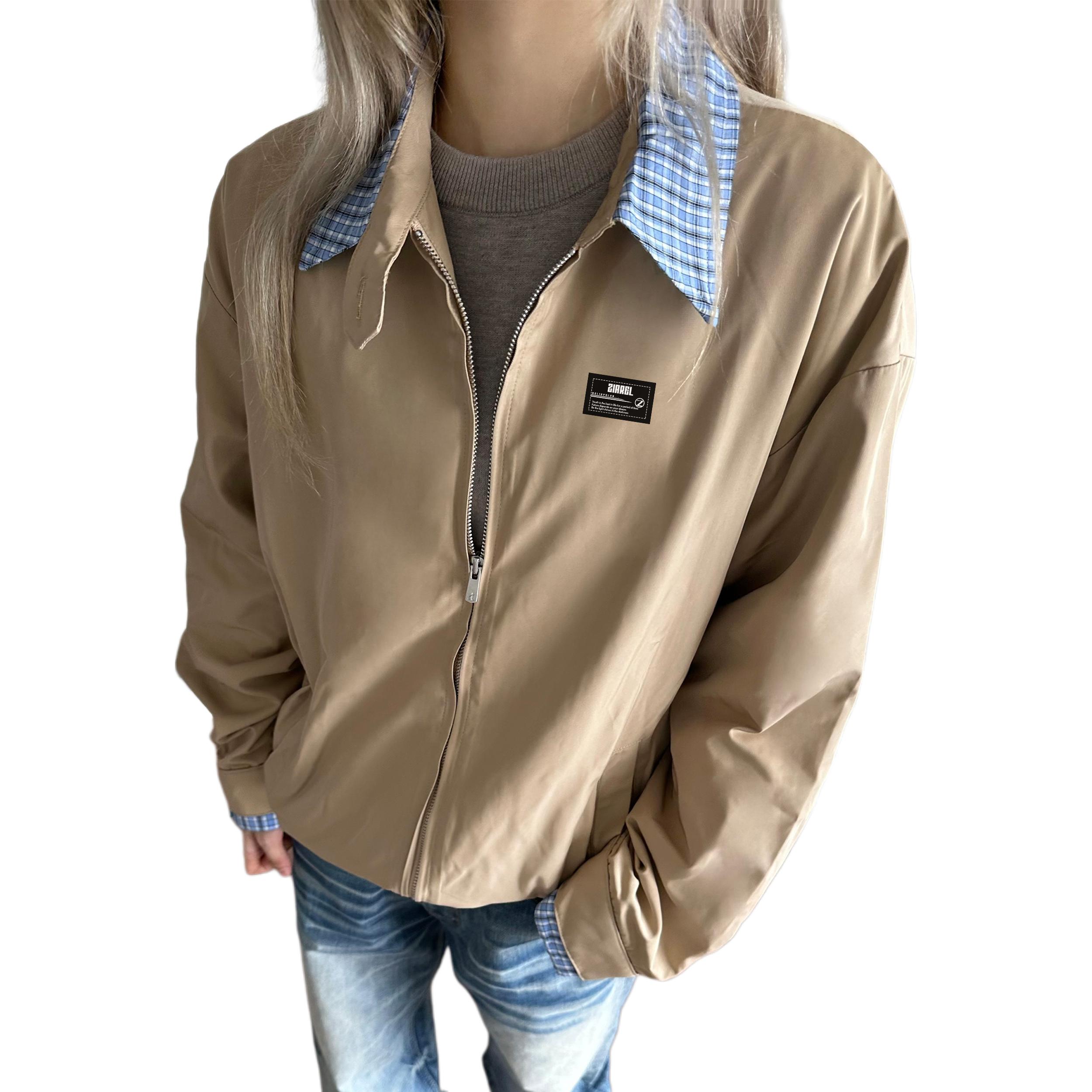 

Куртка Unisex Lapel Moderate ZIAREL, хаки[removable logo]