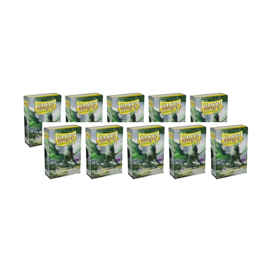 

Японские рукава — матовый лесной зеленый (10 упаковок по 60 шт.), Dragon Shield - Card Sleeves - Japanese