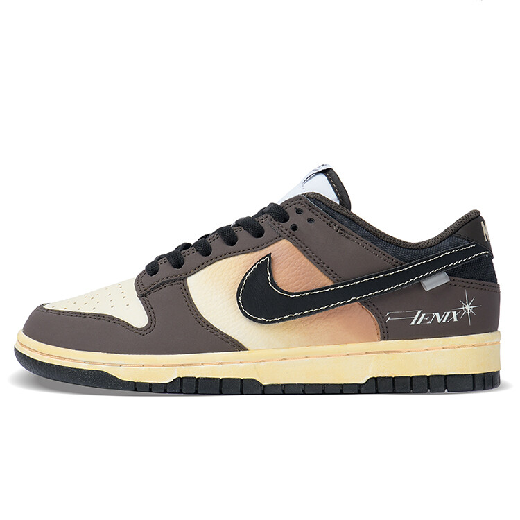 

Кроссовки Nike Dunk Skateboarding Shoes Unisex Low-top Brown/Black, белый/черный