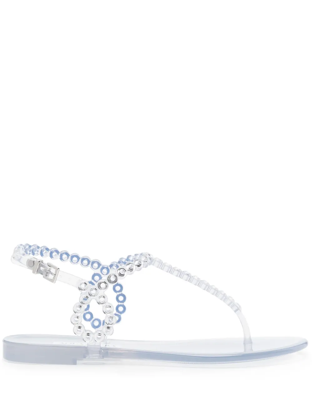 Босоножки Almost Bare с люверсами Aquazzura, нейтральный