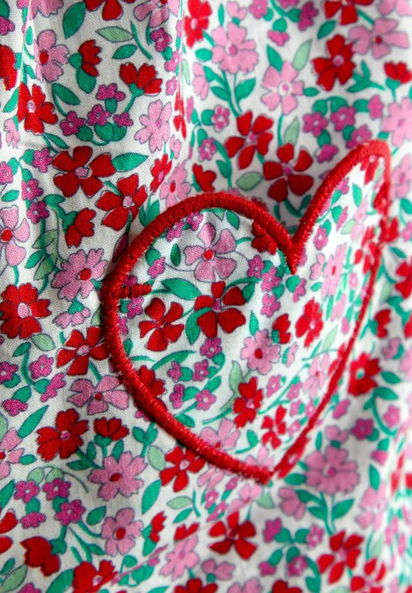Комбинезон-Ромпер стандартного кроя с оборками на плечах Jojo Maman Bébé, Red Floral — фото 3