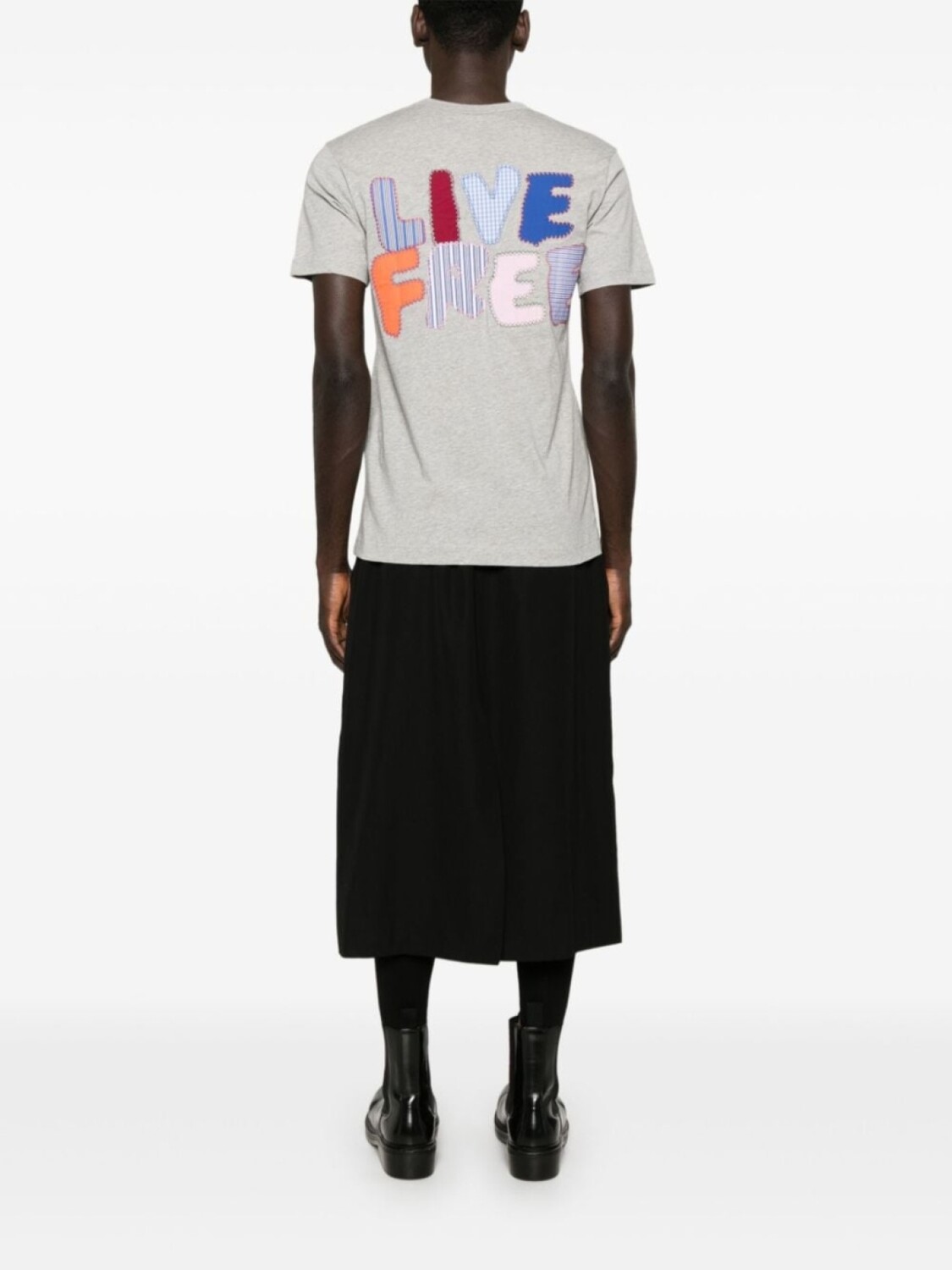 Comme Des Garçons Shirt футболка Live Free, серый — фото 2