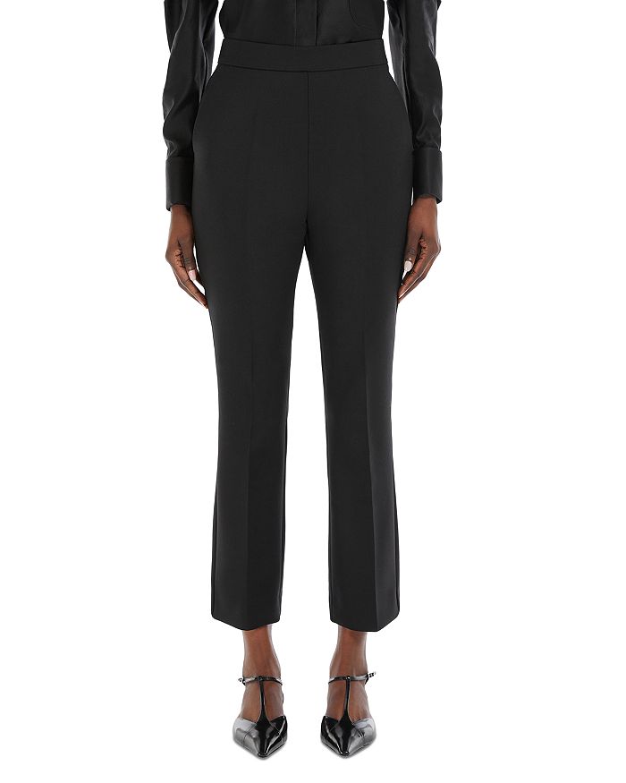 

Укороченные расклешенные брюки Nepeta Max Mara, черный