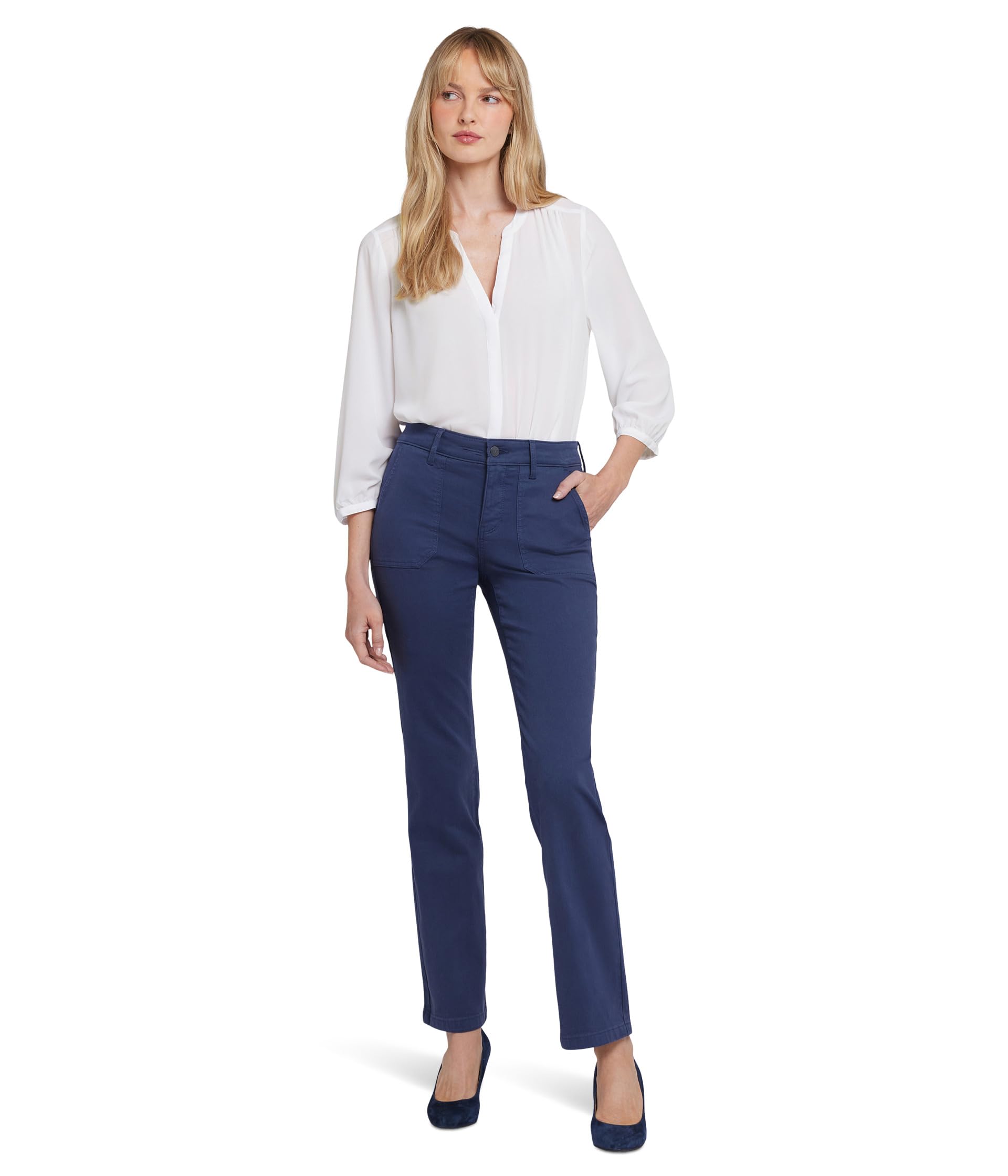 

Брюки NYDJ Petite Marilyn Straight in Starless Sky, цвет Starless Sky