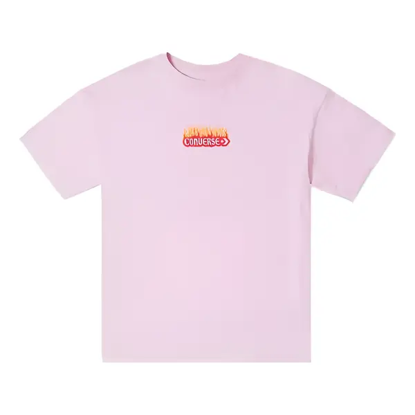 

Футболка flaming logo oversized t-shirt 'pink' Converse, розовый