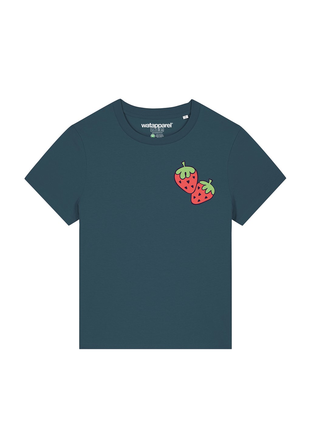 

Футболка с принтом STRAWBERRY watapparel, бирюзовый
