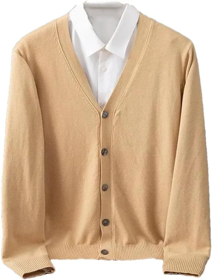 

Мужской кардиган из кашемира Large V-образный вырез Tdvcpmkk