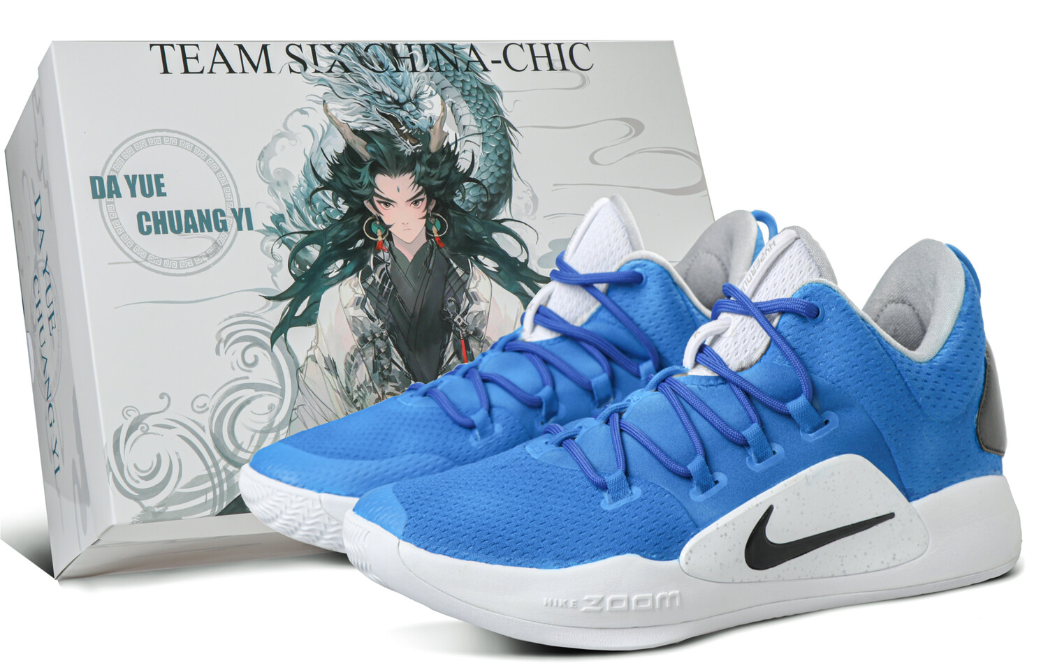 

Баскетбольные кроссовки Hyperdunk X Basketball Shoes Men Low-Top White/Blue Nike