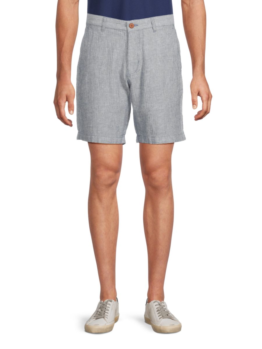 

Льняные и хлопковые шорты Harbor с узором ёлочка Tommy Bahama, цвет Dockside Blue