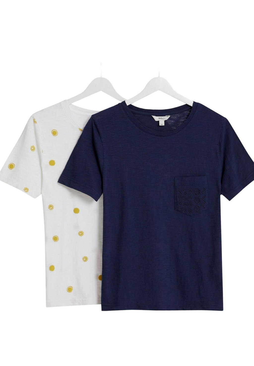 

Базовая футболка 2 PACK EMBROIDERED Marks & Spencer, синий