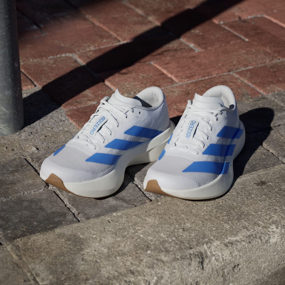 Кроссовки Adidas Adizero EVO SL Shoes, цвет Cloud White/Blue Fusion/Off White — фото 4