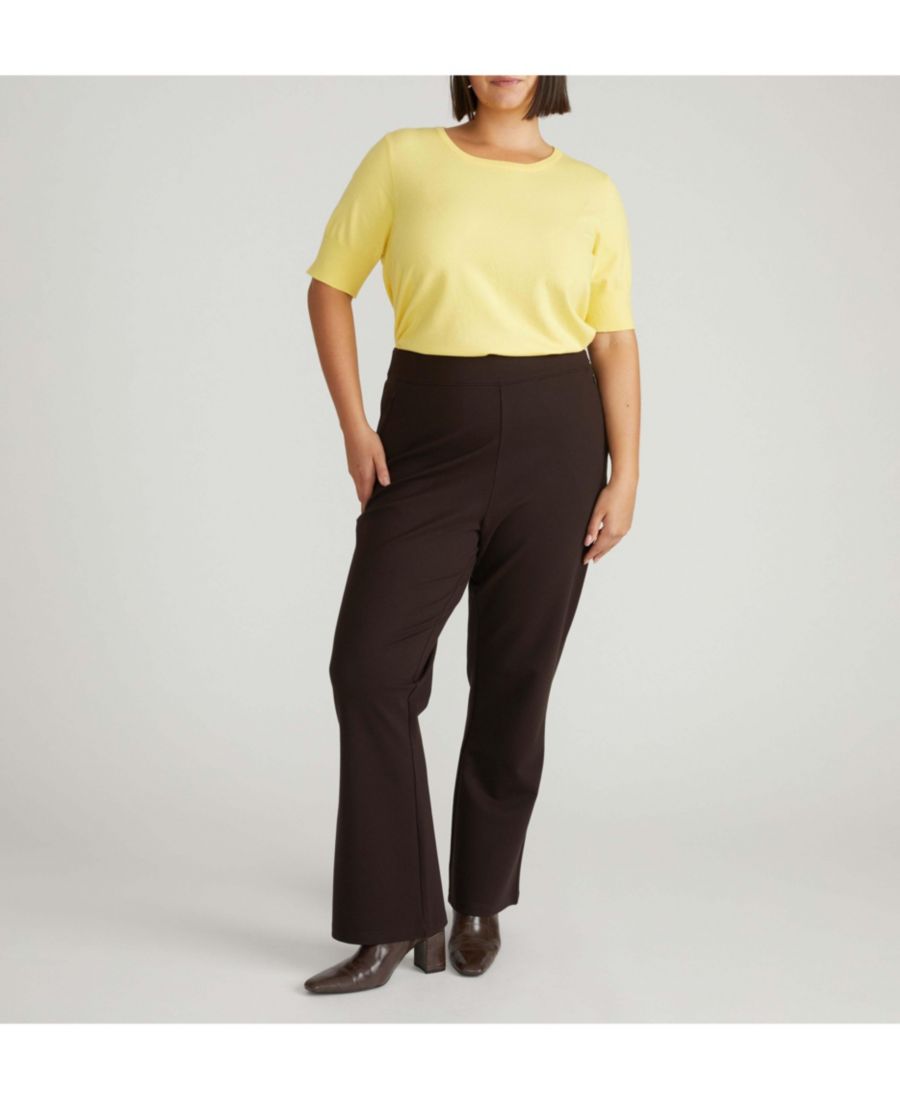 

Свитер-топ из тонкой вязки Savvy больших размеров Universal Standard, Banana pudding