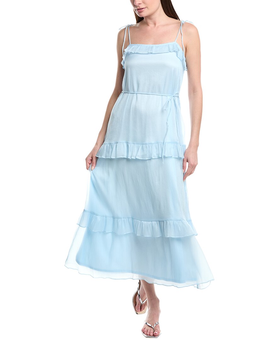 

Julia Jordan Crinkle Chiffon Maxi Dress, синий