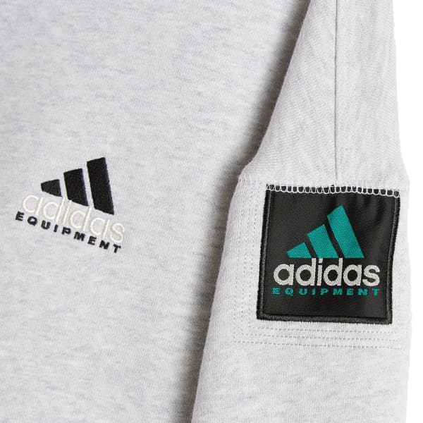 Толстовка Eqt crew Adidas, светло-серый heather — фото 3