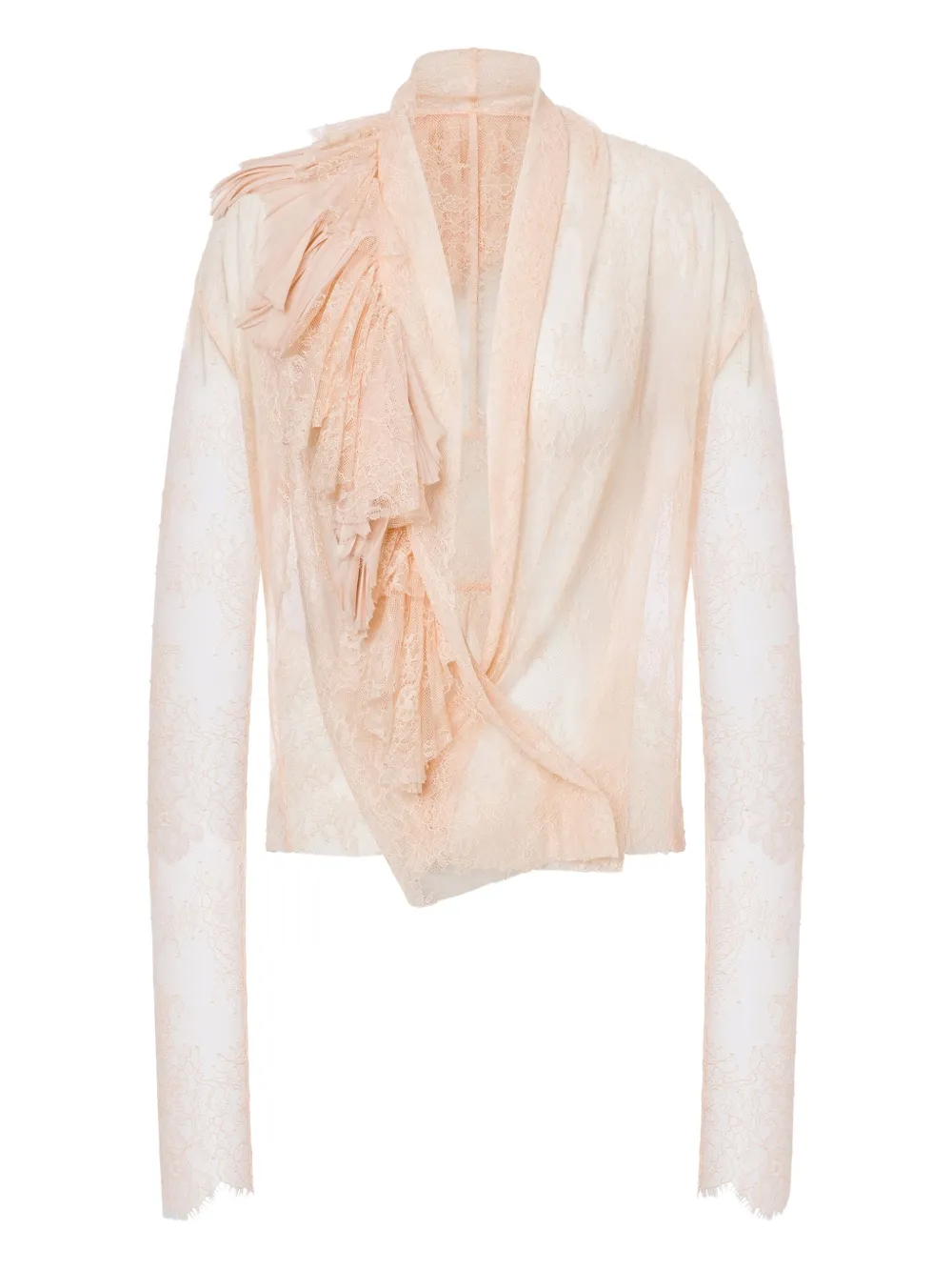 

Блузка с оборками Alberta Ferretti, розовый