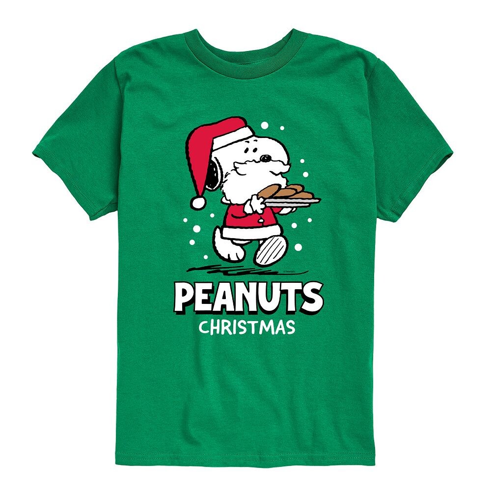 

Футболка с рисунком Peanuts Snoopy Santa для мальчиков 8–20 лет Licensed Character, зеленый