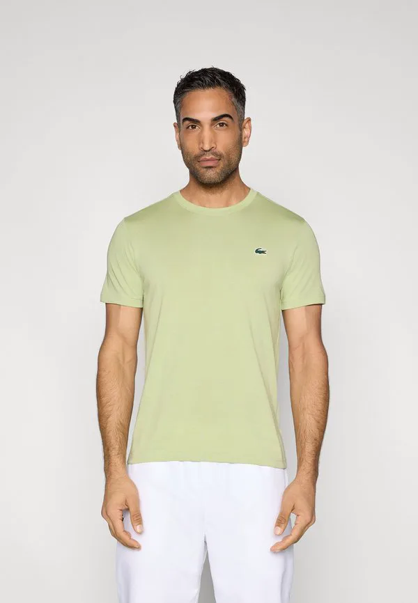 Спортивная футболка double croc Lacoste Sport, Birch/Lambs Lettuce — фото 3
