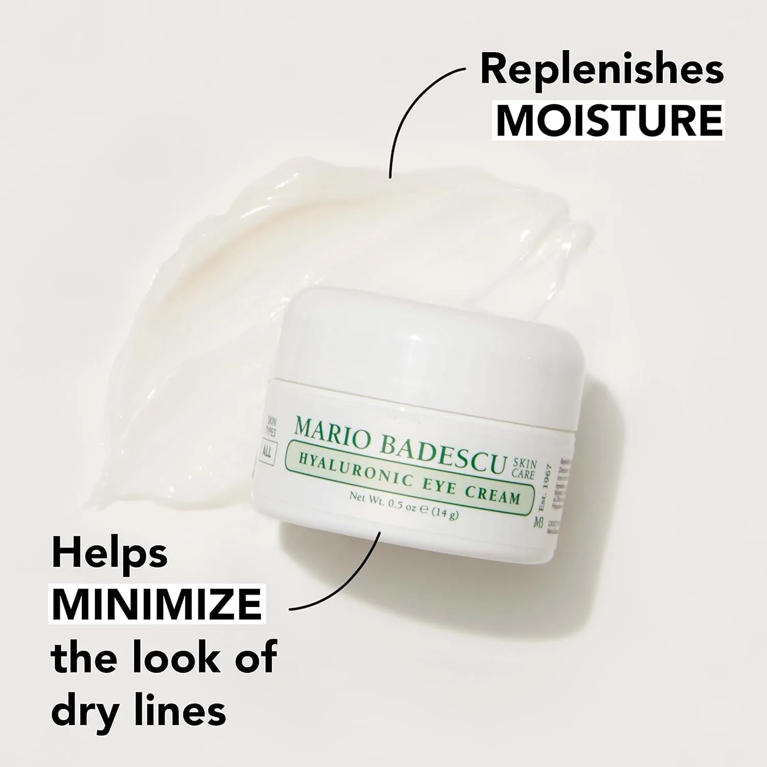Крем для глаз Mario Badescu от темных кругов и отеков с гиалуроновой кислотой, кофеином или гликолевой кислотой, увлажняющий, укрепляющий и антивозрастной ночной уход — фото 3