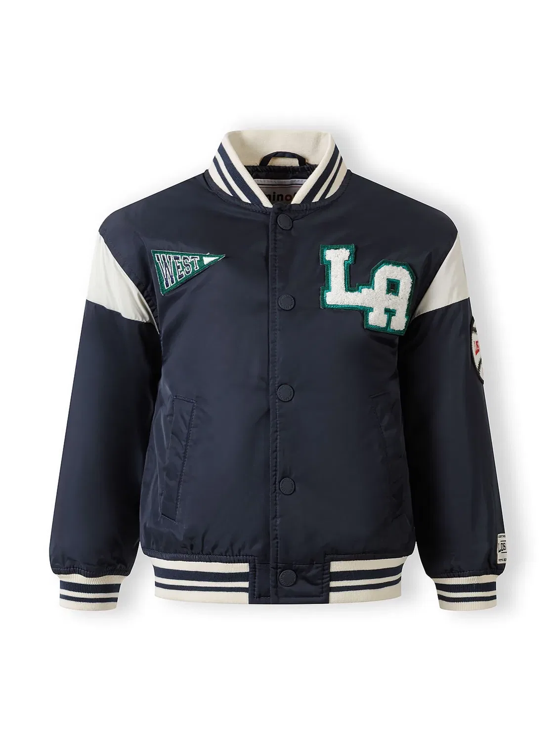 Бомбер детский, varsity-style, Minoti, темно-синий